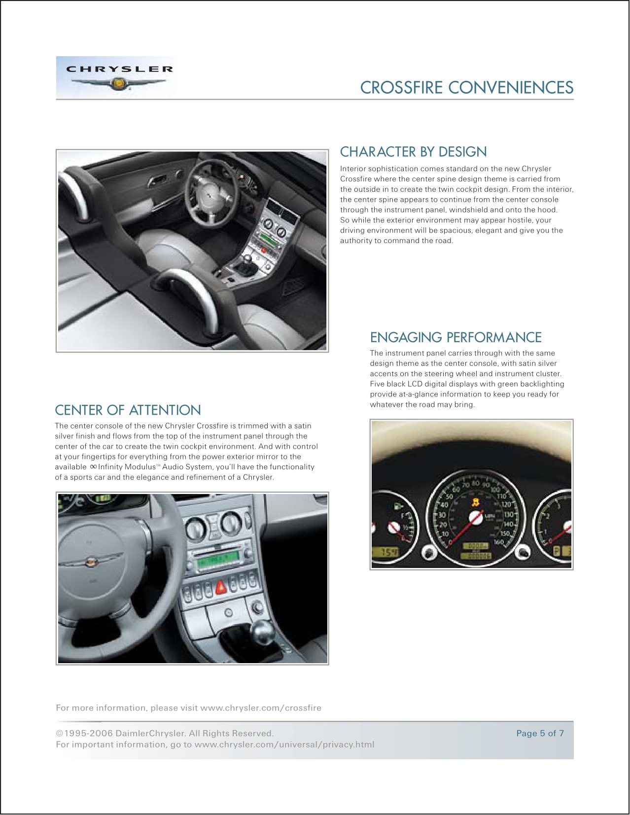 2006 Chrysler Crossfire Brochure Page 7